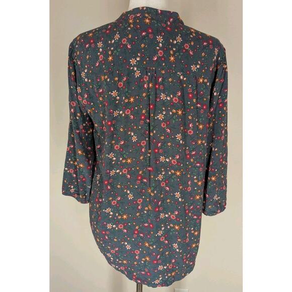 Matilda Jane Womens Shirt Afternoon Stroll Pleated Blouse Floral Peasant Large - Picture 4 of 10